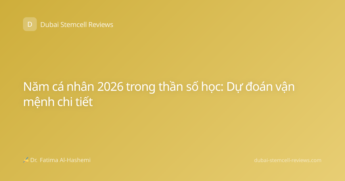Năm cá nhân 2026 trong thần số học: Dự đoán vận mệnh chi tiết
